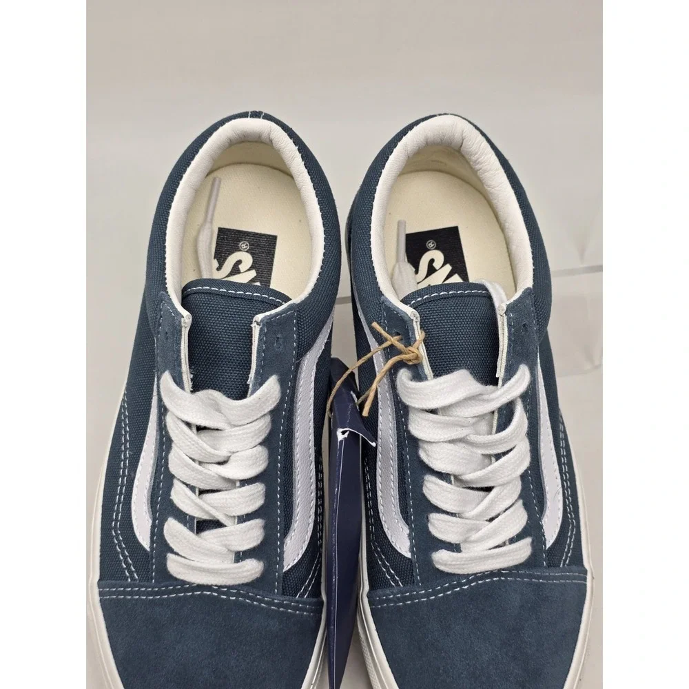 Vans Old Skool Deep Indigo Blue White VN000D7ZFOB Men's Size 5.5 Shoes New